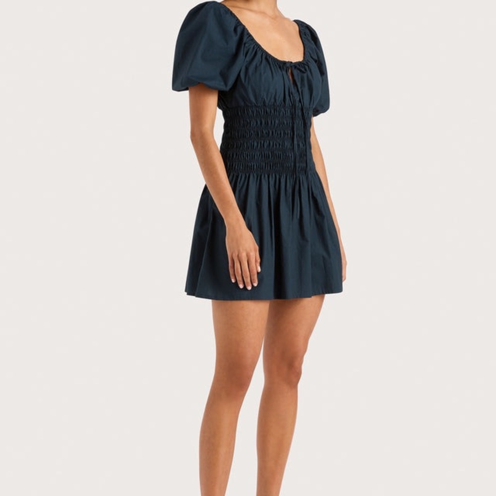 Elegant Black Puff Sleeve Dress